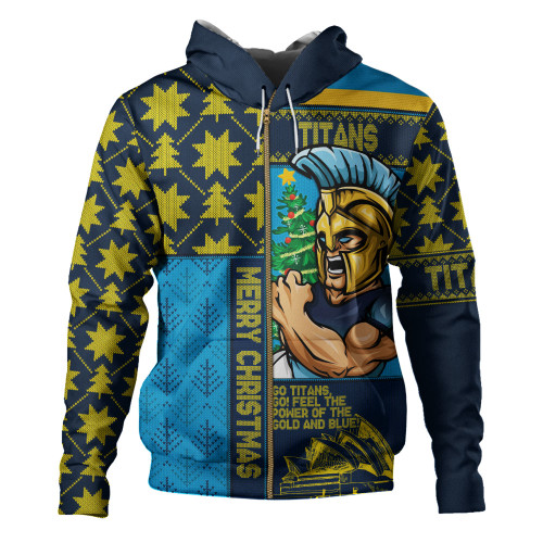Gold Coast Titans Hoodie Christmas Magic Knit Style Winter Glow