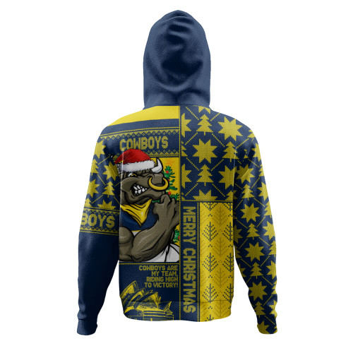 North Queensland Cowboys Hoodie Christmas Magic Knit Style Winter Glow