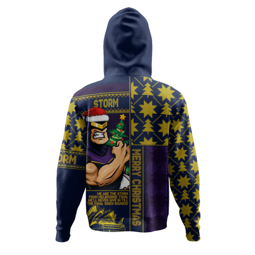Melbourne Storm Hoodie Christmas Magic Knit Style Winter Glow