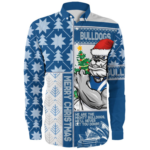 Canterbury-Bankstown Bulldogs Long Sleeve Shirt Christmas Magic Knit Style Winter Glow