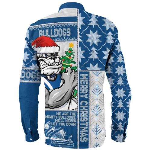 Canterbury-Bankstown Bulldogs Long Sleeve Shirt Christmas Magic Knit Style Winter Glow