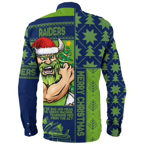 Canberra Raiders Long Sleeve Shirt Christmas Magic Knit Style Winter Glow Canberra Raiders Long Sleeve Shirt Christmas Magic Knit Style Winter Glow