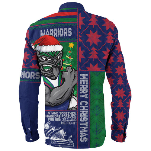 New Zealand Warriors Long Sleeve Shirt Christmas Magic Knit Style Winter Glow New Zealand Warriors Long Sleeve Shirt Christmas Magic Knit Style Winter Glow