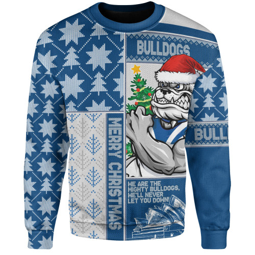 Canterbury-Bankstown Bulldogs Sweatshirt Christmas Magic Knit Style Winter Glow
