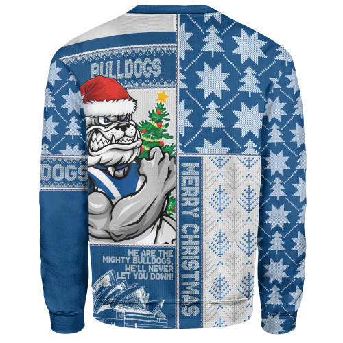 Canterbury-Bankstown Bulldogs Sweatshirt Christmas Magic Knit Style Winter Glow