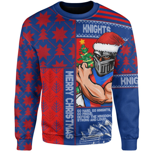Newcastle Knights Sweatshirt Christmas Magic Knit Style Winter Glow