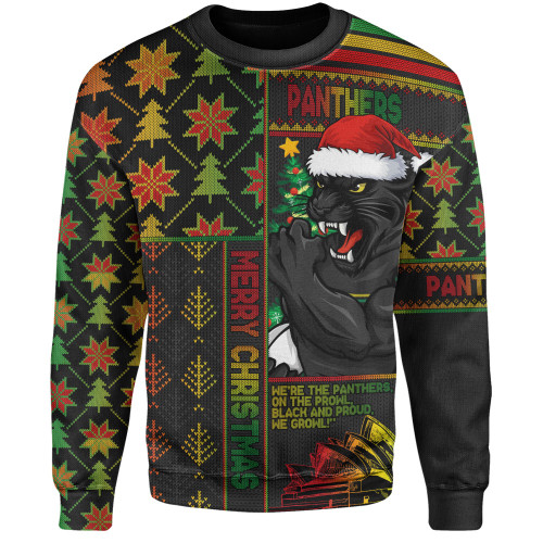 Penrith Panthers Sweatshirt Christmas Magic Knit Style Winter Glow