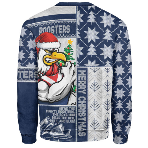 Sydney Roosters Sweatshirt Christmas Magic Knit Style Winter Glow Sydney Roosters Sweatshirt Christmas Magic Knit Style Winter Glow