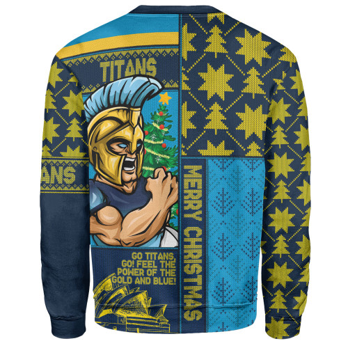 Gold Coast Titans Sweatshirt Christmas Magic Knit Style Winter Glow