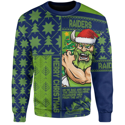 Canberra Raiders Sweatshirt Christmas Magic Knit Style Winter Glow