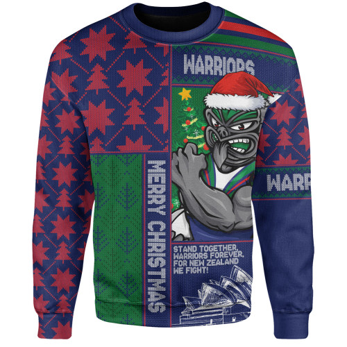 New Zealand Warriors Sweatshirt Christmas Magic Knit Style Winter Glow