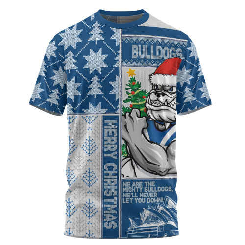 Canterbury-Bankstown Bulldogs T-Shirt Christmas Magic Knit Style Winter Glow