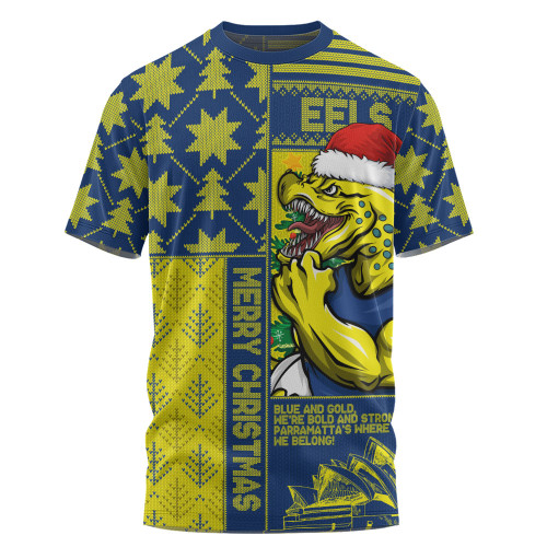 Parramatta Eels T-Shirt Christmas Magic Knit Style Winter Glow