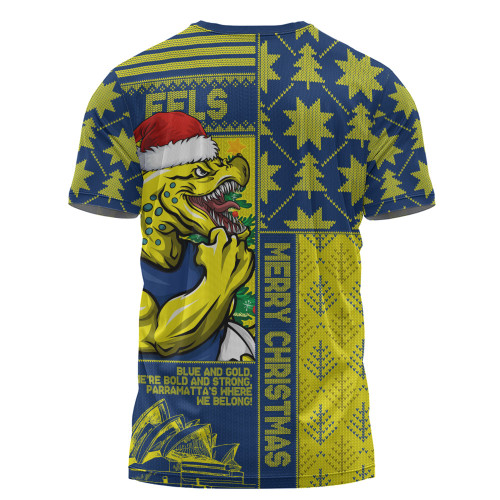 Parramatta Eels T-Shirt Christmas Magic Knit Style Winter Glow