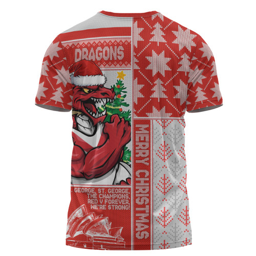 St. George Illawarra Dragons T-Shirt Christmas Magic Knit Style Winter Glow St. George Illawarra Dragons T-Shirt Christmas Magic Knit Style Winter Glow