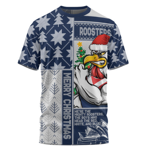 Sydney Roosters T-Shirt Christmas Magic Knit Style Winter Glow