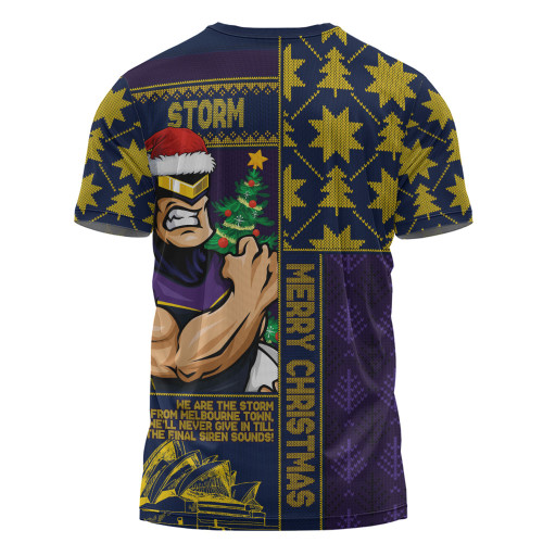 Melbourne Storm T-Shirt Christmas Magic Knit Style Winter Glow