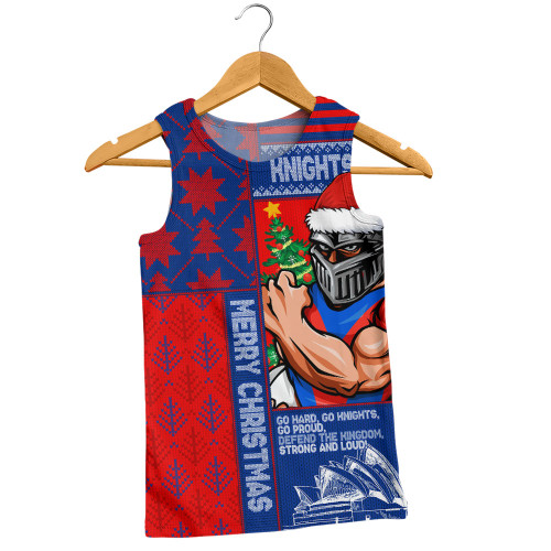 Newcastle Knights Men Singlet Christmas Magic Knit Style Winter Glow