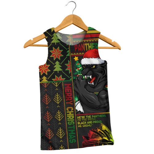 Penrith Panthers Men Singlet Christmas Magic Knit Style Winter Glow Penrith Panthers Men Singlet Christmas Magic Knit Style Winter Glow