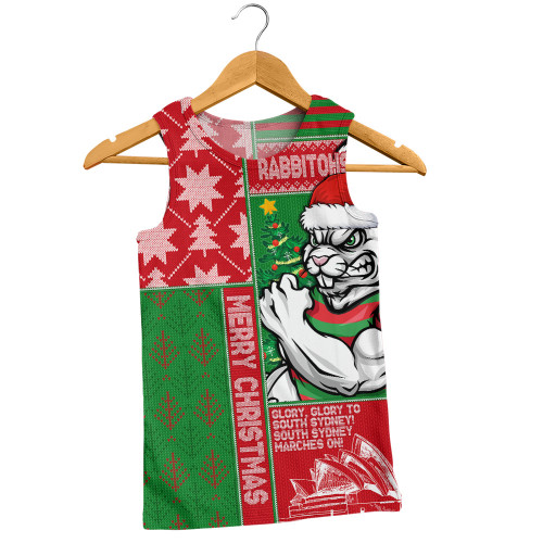 South Sydney Rabbitohs Men Singlet Christmas Magic Knit Style Winter Glow South Sydney Rabbitohs Men Singlet Christmas Magic Knit Style Winter Glow