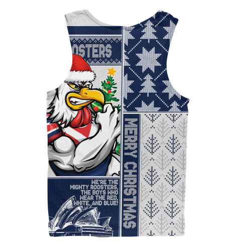 Sydney Roosters Men Singlet Christmas Magic Knit Style Winter Glow