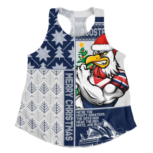 Sydney Roosters Women Racerback Singlet Christmas Magic Knit Style Winter Glow Sydney Roosters Women Racerback Singlet Christmas Magic Knit Style Winter Glow
