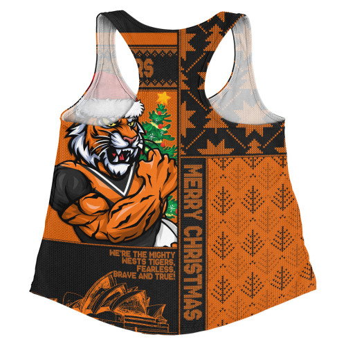 Wests Tigers Women Racerback Singlet Christmas Magic Knit Style Winter Glow Wests Tigers Women Racerback Singlet Christmas Magic Knit Style Winter Glow