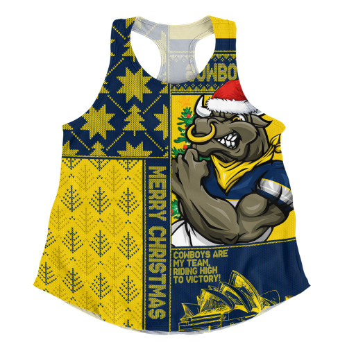 North Queensland Cowboys Women Racerback Singlet Christmas Magic Knit Style Winter Glow North Queensland Cowboys Women Racerback Singlet Christmas Magic Knit Style Winter Glow