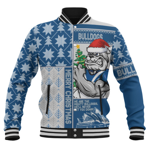 Canterbury-Bankstown Bulldogs Baseball Jacket Christmas Magic Knit Style Winter Glow