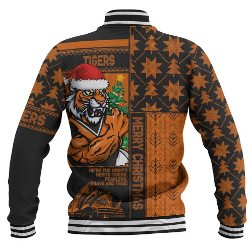 Wests Tigers Baseball Jacket Christmas Magic Knit Style Winter Glow