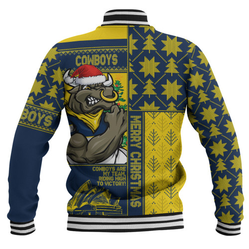 North Queensland Cowboys Baseball Jacket Christmas Magic Knit Style Winter Glow