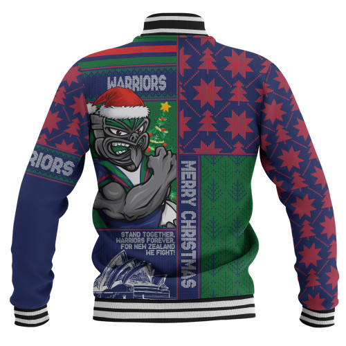 New Zealand Warriors Baseball Jacket Christmas Magic Knit Style Winter Glow New Zealand Warriors Baseball Jacket Christmas Magic Knit Style Winter Glow