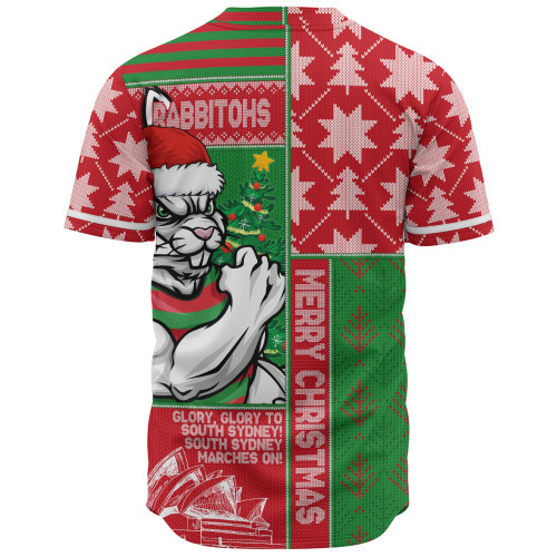 South Sydney Rabbitohs Baseball Shirt Christmas Magic Knit Style Winter Glow South Sydney Rabbitohs Baseball Shirt Christmas Magic Knit Style Winter Glow