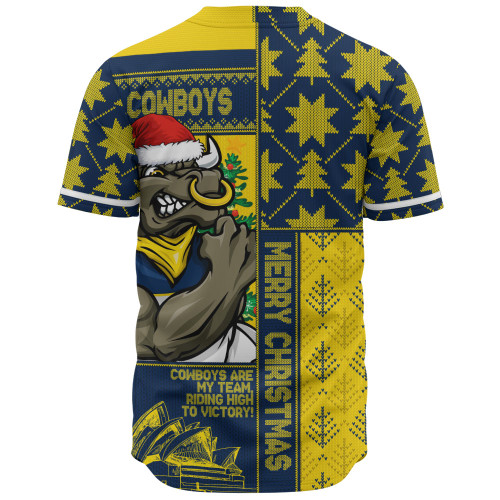 North Queensland Cowboys Baseball Shirt Christmas Magic Knit Style Winter Glow North Queensland Cowboys Baseball Shirt Christmas Magic Knit Style Winter Glow