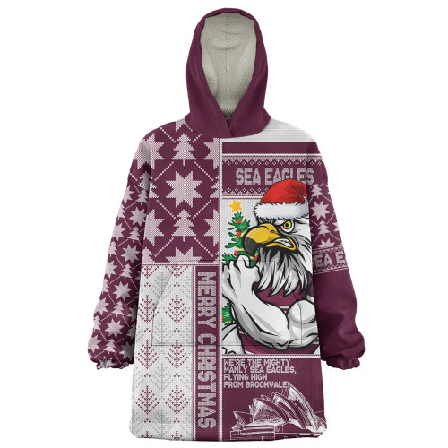 Manly Warringah Sea Eagles Snug Hoodie Christmas Magic Knit Style Winter Glow Manly Warringah Sea Eagles Snug Hoodie Christmas Magic Knit Style Winter Glow