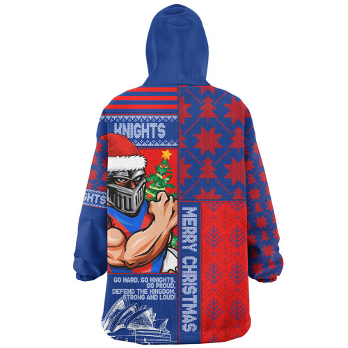 Newcastle Knights Snug Hoodie Christmas Magic Knit Style Winter Glow