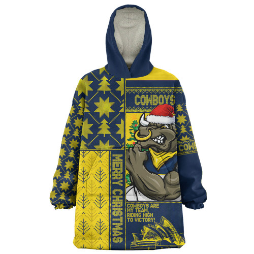 North Queensland Cowboys Snug Hoodie Christmas Magic Knit Style Winter Glow