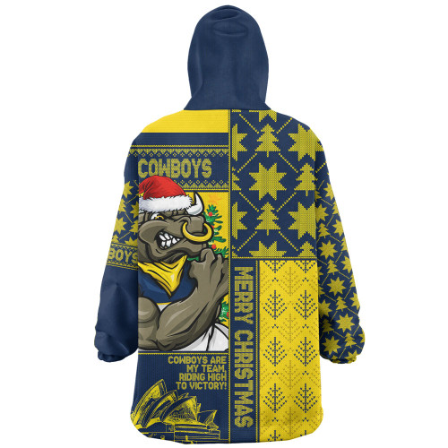 North Queensland Cowboys Snug Hoodie Christmas Magic Knit Style Winter Glow