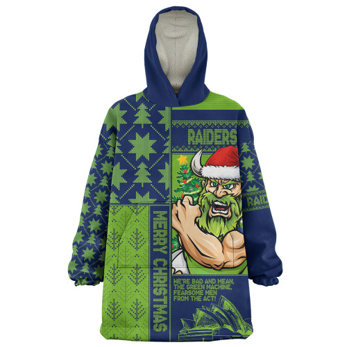 Canberra Raiders Snug Hoodie Christmas Magic Knit Style Winter Glow Canberra Raiders Snug Hoodie Christmas Magic Knit Style Winter Glow