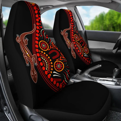Australia Aboriginal Inspired Custom Car Seat Covers - Aboriginal Inspired Lizard With Dot Painting Pattern3 Australia Aboriginal Inspired Custom Car Seat Covers - Aboriginal Inspired Lizard With Dot Painting Pattern3