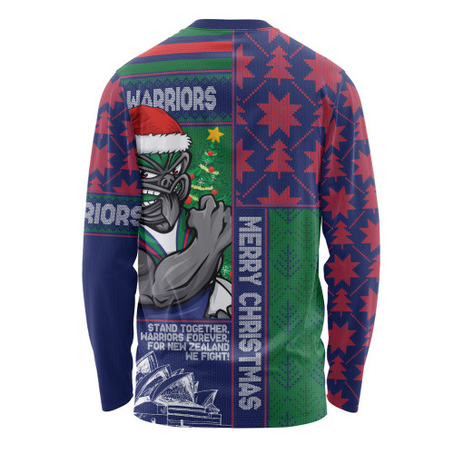 New Zealand Warriors Long Sleeve T-shirt Christmas Magic Knit Style Winter Glow New Zealand Warriors Long Sleeve T-shirt Christmas Magic Knit Style Winter Glow