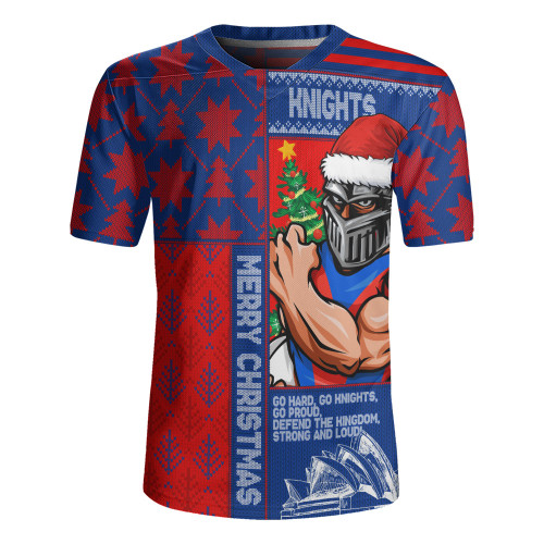 Newcastle Knights Rugby Jersey Christmas Magic Knit Style Winter Glow
