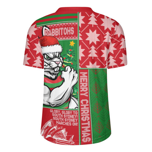 South Sydney Rabbitohs Rugby Jersey Christmas Magic Knit Style Winter Glow