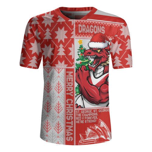 St. George Illawarra Dragons Rugby Jersey Christmas Magic Knit Style Winter Glow St. George Illawarra Dragons Rugby Jersey Christmas Magic Knit Style Winter Glow