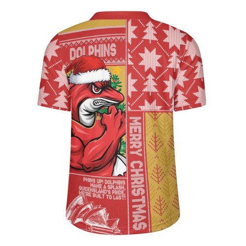 Redcliffe Dolphins Rugby Jersey Christmas Magic Knit Style Winter Glow