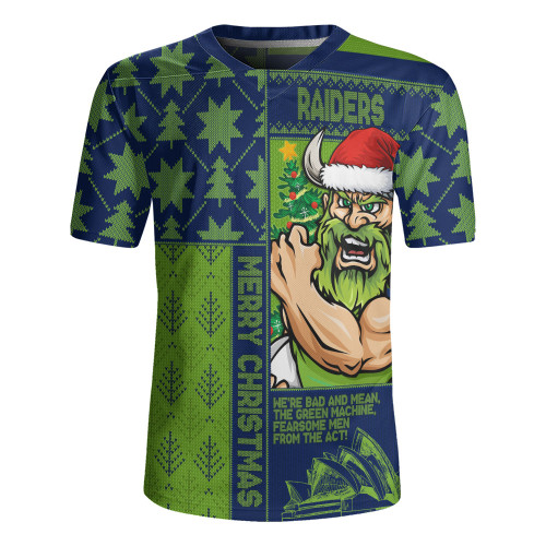 Canberra Raiders Rugby Jersey Christmas Magic Knit Style Winter Glow