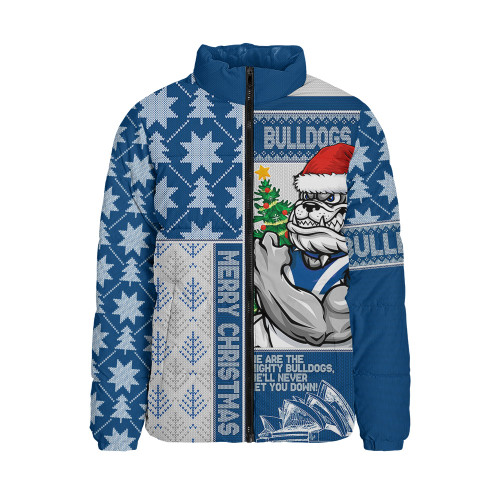 Canterbury-Bankstown Bulldogs Padded Jacket Christmas Magic Knit Style Winter Glow
