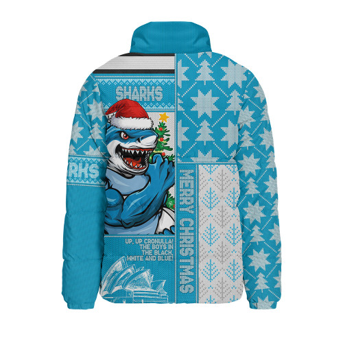 Cronulla-Sutherland Sharks Padded Jacket Christmas Magic Knit Style Winter Glow Cronulla-Sutherland Sharks Padded Jacket Christmas Magic Knit Style Winter Glow