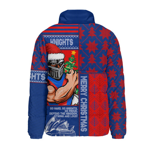 Newcastle Knights Padded Jacket Christmas Magic Knit Style Winter Glow