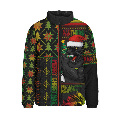Penrith Panthers Padded Jacket Christmas Magic Knit Style Winter Glow
